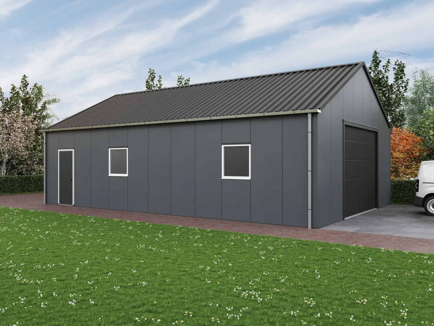 Prefab schuur 8x12m